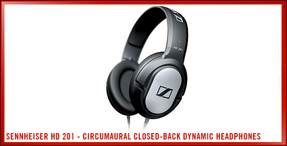Sennheiser HD 201 - Circumaural Closed-Back Dynamic Stereo Headphones