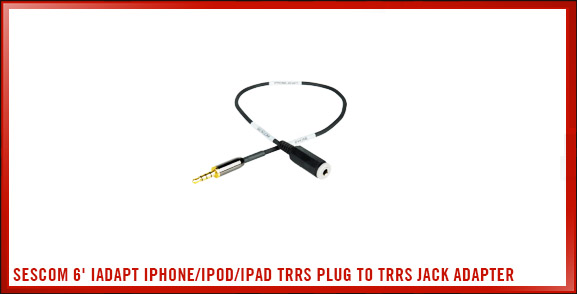 Sescom 6' (182.9 cm) iAdapt iPhone/iPod/iPad TRRS Plug to TRRS Jack Adapter