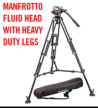 Manfrotto MVH500A Fluid Drag Video Head with MVT502AM Tripod and Carry Bag