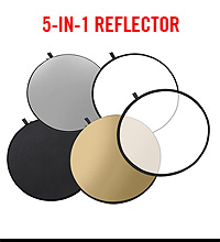Raya 5-in-1 Collapsible Reflector Disc