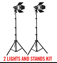 Impact Qualite 300 Focusing Flood 2 Light Kit