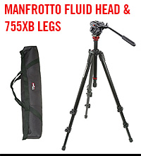 Manfrotto MVH500AH Fluid Head & 755XB Tripod with Carrying Bag